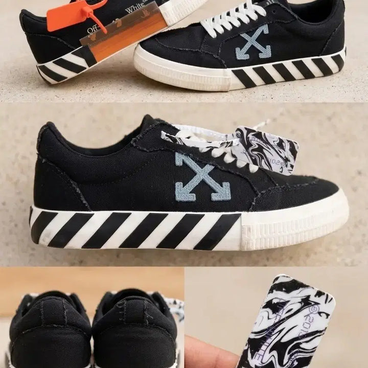 [BUNJANG] Off-White Vulcanized Low Sneakers Black / 오프화이트 신발