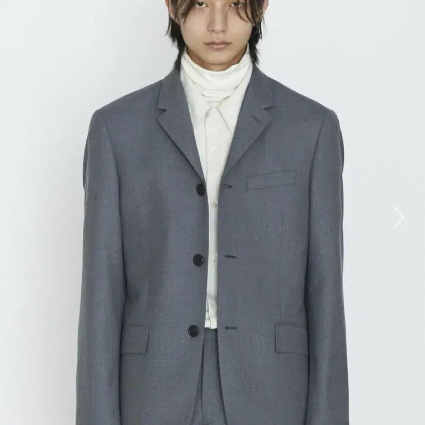 [BUNJANG] MNGU Grey 3-Button Suit Set (M) / mngu 20fw 3버튼 그레이 셋업