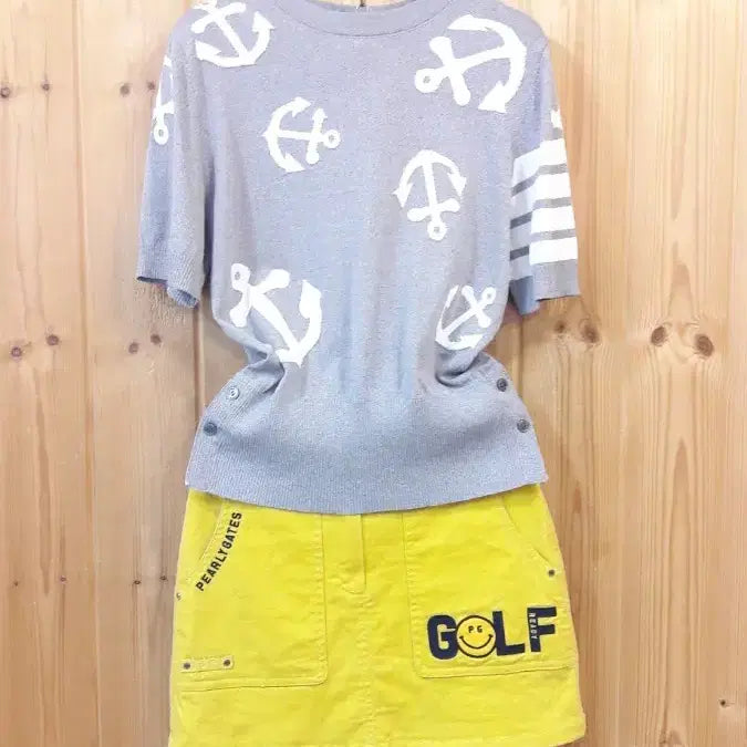 [SOLD OUT] * 스티치 배색 니트 티셔츠 (새상품)*