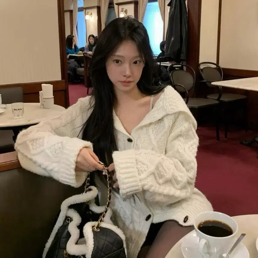 [BUNJANG] Leeds Woody Toggle Cardigan Ivory / 리즈 leeds 우디 토글 가디건 아이보리