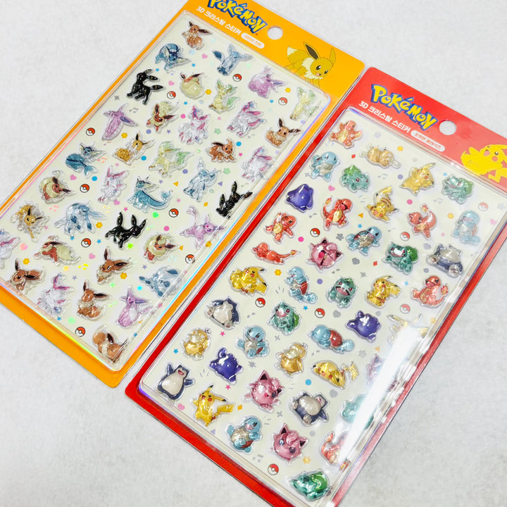 [BUNJANG] Pokemon Crystal Bong Bong Drop Stickers (Classics, Eevee Evolution) / 포켓몬 크리스탈 봉봉드롭 스티커 (클래식즈,이브이진화)