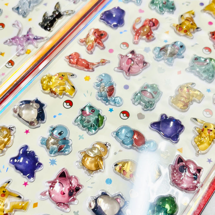 [BUNJANG] Pokemon Crystal Bong Bong Drop Stickers (Classics, Eevee Evolution) / 포켓몬 크리스탈 봉봉드롭 스티커 (클래식즈,이브이진화)