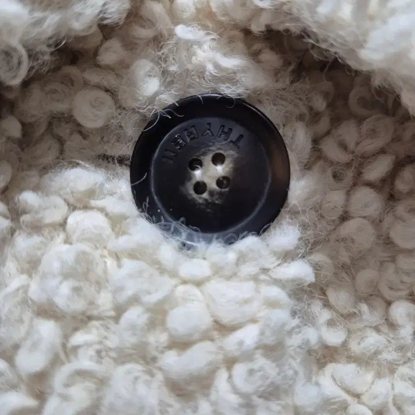 [BUNJANG] Vintage Ivory Faux Shearling Jacket / (세일)(새상품)빈티지 아이보리 뽀글이 양털 자켓.새상품
