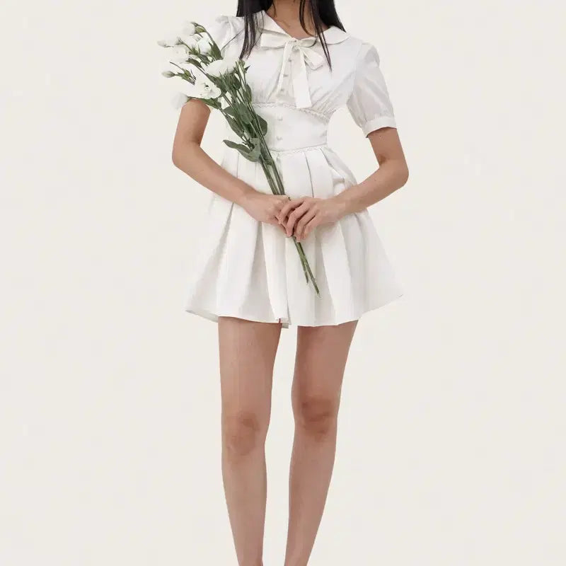 [BUNJANG] Clicheria Ella Lace Satin Dress / 클리시어 엘라 레이스 사틴 드레스 s