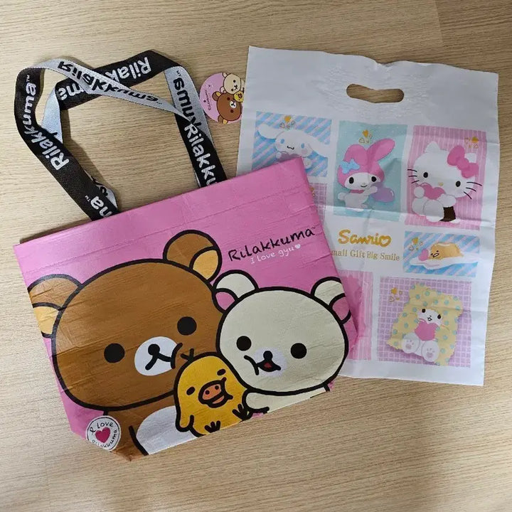 [BUNJANG] Rilakkuma &amp; Sanrio Shopping Bag Bundle / 리락쿠마 가방 + 산리오 쇼핑백