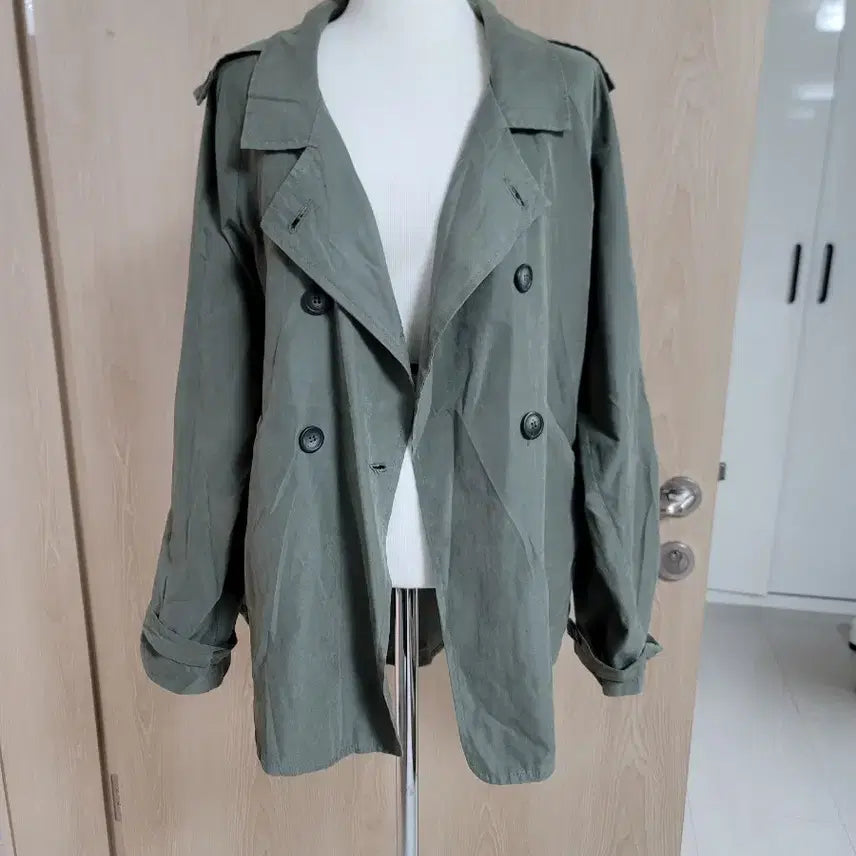 [BUNJANG] Khaki Double Button Jacket / 카키 겉옷