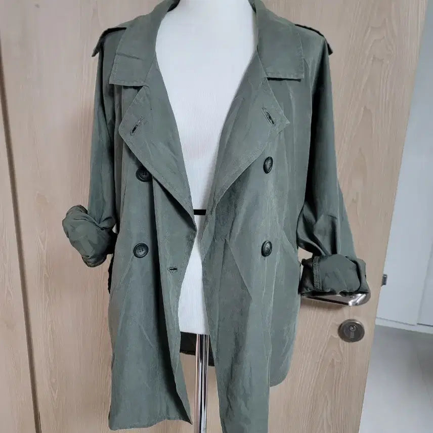 [BUNJANG] Khaki Double Button Jacket / 카키 겉옷