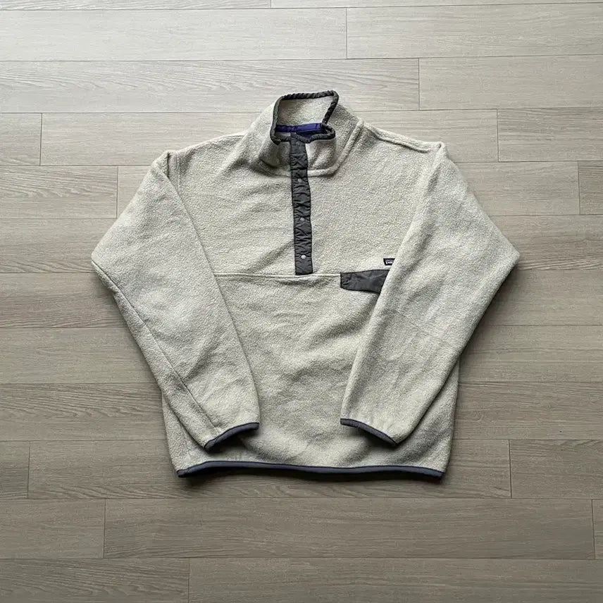 [BUNJANG] Patagonia Oatmeal Gray Purple Fleece Jacket / 90s 파타고니아 오트밀 그레이 퍼플 rare patagonia