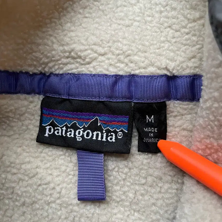 [BUNJANG] Patagonia Oatmeal Gray Purple Fleece Jacket / 90s 파타고니아 오트밀 그레이 퍼플 rare patagonia