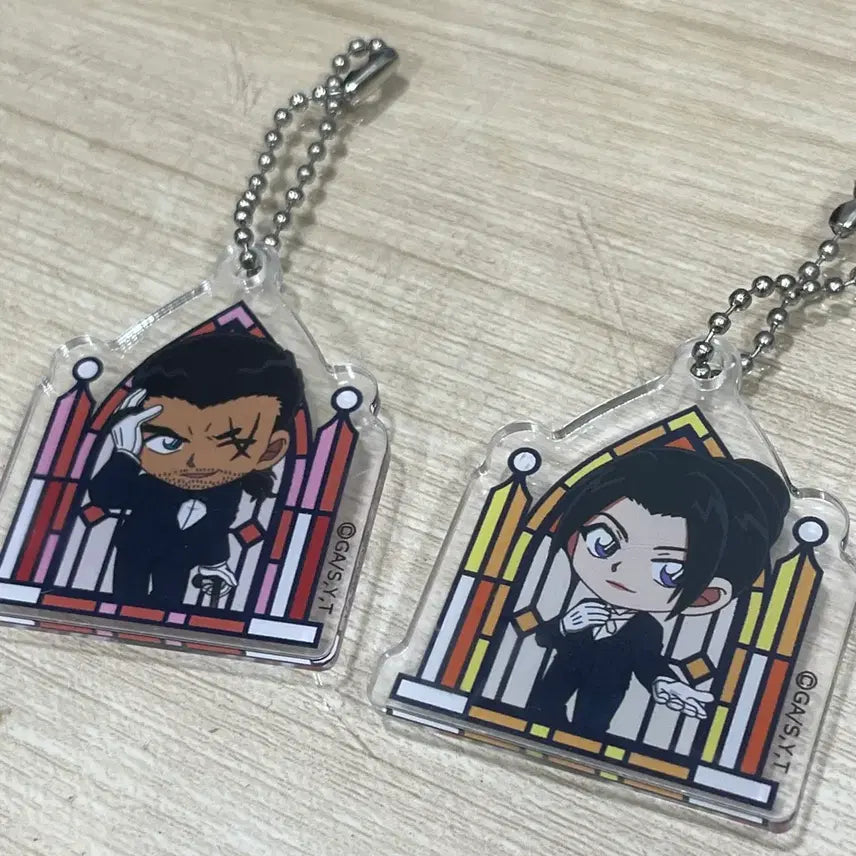 [BUNJANG] Detective Conan Cafe Collaboration Acrylic Keyring Set (Kansuke &amp; Yui) / 명탐정 코난 카페 콜라보 아크릴키링 칸스케,유이 세트