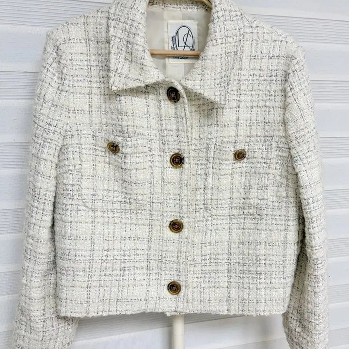 [BUNJANG] LeShop Ivory Tweed Jacket / ((4/23 오후부터 배송가능))  할인)르샵 아이보리 트위드 자켓 숏자
