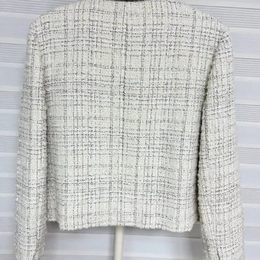[BUNJANG] LeShop Ivory Tweed Jacket / ((4/23 오후부터 배송가능))  할인)르샵 아이보리 트위드 자켓 숏자