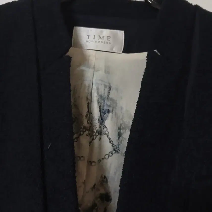 [BUNJANG] TIME Navy Tweed Jacket / TIME 타임 네이비 트위드 자켓 88-98-165마지막가격내려요