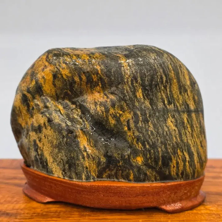 [BUNJANG] Namhangang River Stone with Yellow Pattern / 26030908 황컬러 문양이 독특한 남한강 문양석 수석 팝니다