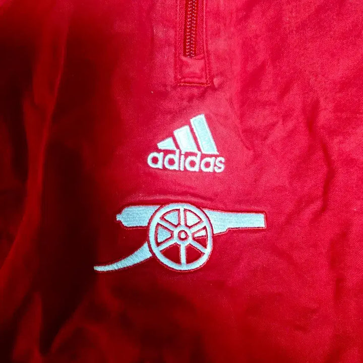 [BUNJANG] Adidas Arsenal Icon Top Scarlet Half-Zip Anorak / [초희귀/블록코어]아디다스 아스널아이콘탑 스칼렛 반집업 아노락HT7152
