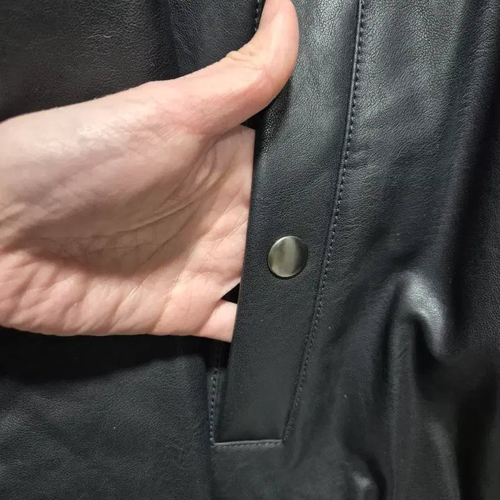 [BUNJANG] General Idea Quilted Leather Blouson Jacket - Black / (타임세일)(새상품)제너럴아이디어 레더 누빔 블루종 블랙