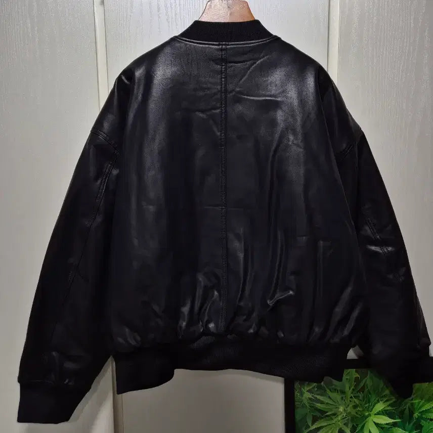 [BUNJANG] General Idea Quilted Leather Blouson Jacket - Black / (타임세일)(새상품)제너럴아이디어 레더 누빔 블루종 블랙