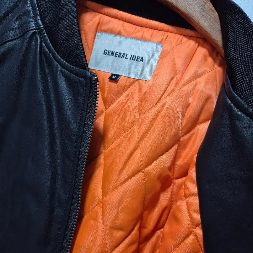 [BUNJANG] General Idea Quilted Leather Blouson Jacket - Black / (타임세일)(새상품)제너럴아이디어 레더 누빔 블루종 블랙