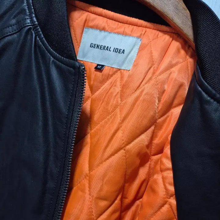 [BUNJANG] General Idea Quilted Leather Blouson Jacket - Black / (타임세일)(새상품)제너럴아이디어 레더 누빔 블루종 블랙