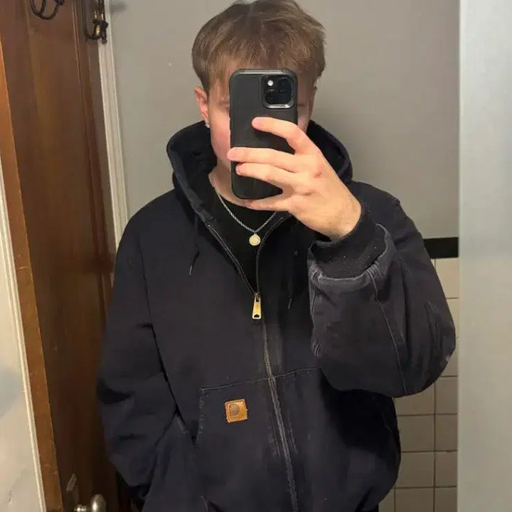 [BUNJANG] Carhartt J130 MDT Duck Active Jacket / (L) 칼하트 덕 액티브 후드자켓 J130 MDT 미드나잇