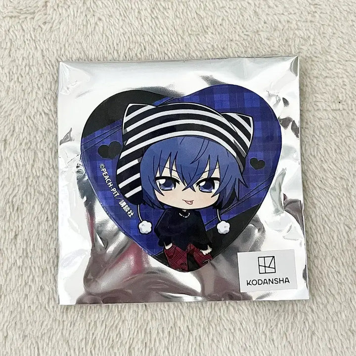 [BUNJANG] Character Chage! Hologram Heart Badge Toma / 캐릭캐릭체인지 홀로그램 하트 캔뱃지 토마