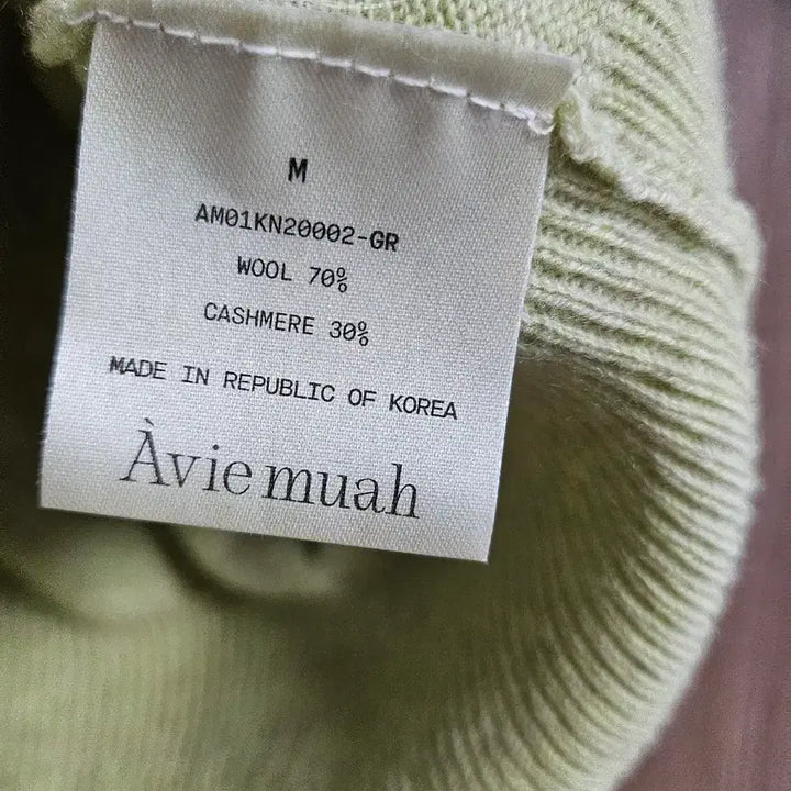 [BUNJANG] Avie Muah Cashmere Short-Sleeve Knit Top / 아비에무아 캐시미어 반팔니트