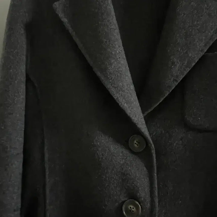 [BUNJANG] Handmade Charcoal Wool Short Coat / 핸드메이드 코트 숏코트 핸드메이드 울 자켓 챠콜 오버핏자켓