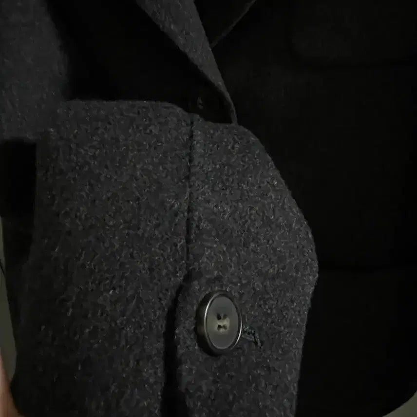 [BUNJANG] Handmade Charcoal Wool Short Coat / 핸드메이드 코트 숏코트 핸드메이드 울 자켓 챠콜 오버핏자켓