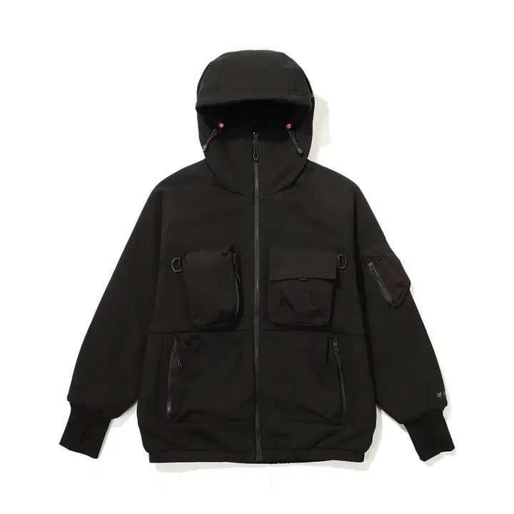 [BUNJANG] Bobcat Apparel Multi Cargo Hoodie Zip-up Black / 밥캣 어패럴Multi Cargo Hoodie Zip-up 블랙