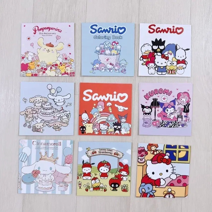 [BUNJANG] Sanrio Mini Poster Set (9 Pieces) / 산리오 미니 포스터 9종세트 / 새상품