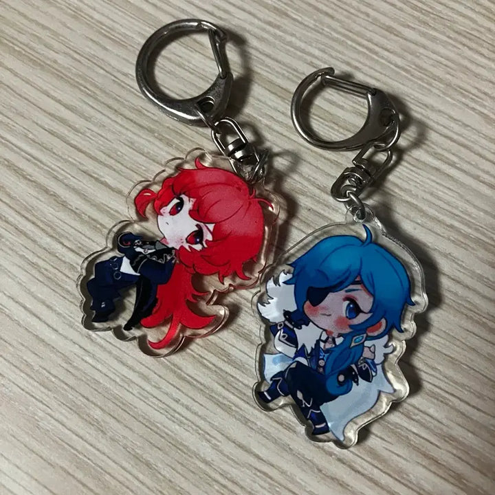 [BUNJANG] Genshin Impact Diluc and Kaeya Keyring Bundle / 원신 다이루크, 케이아 키링 일괄