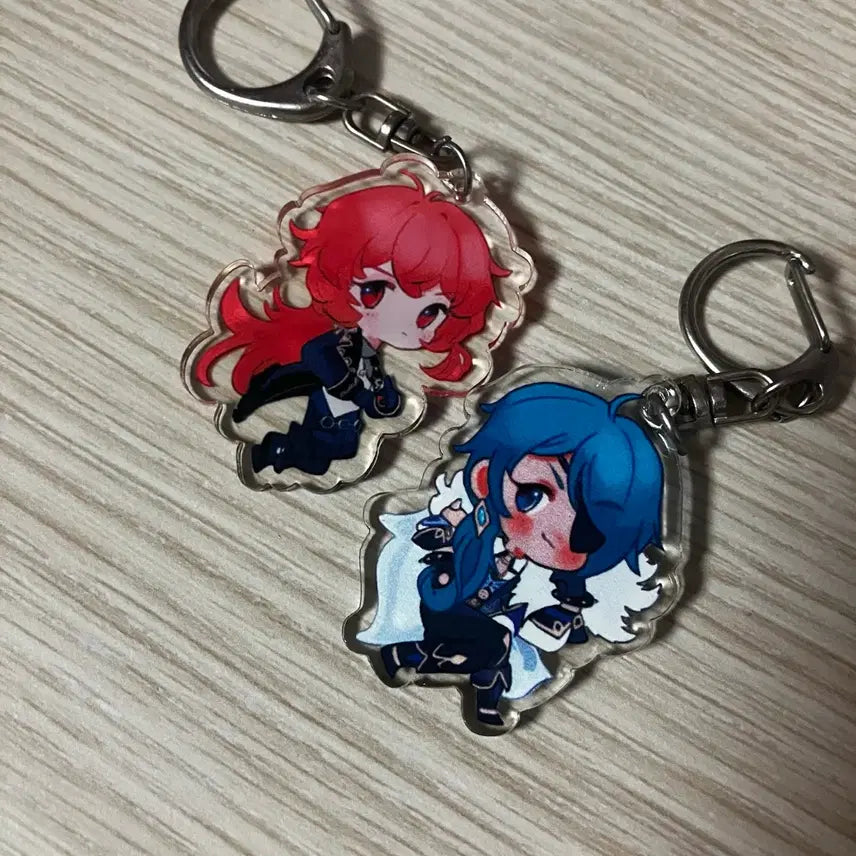 [BUNJANG] Genshin Impact Diluc and Kaeya Keyring Bundle / 원신 다이루크, 케이아 키링 일괄