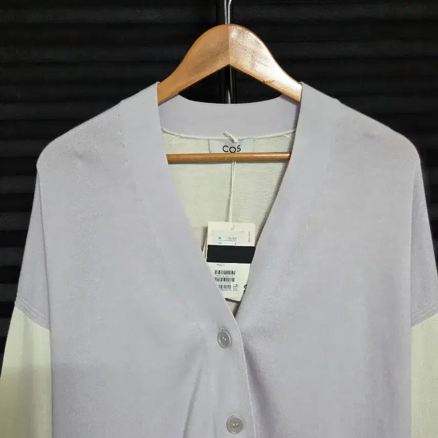 [SOLD OUT] (새상품) [COS] 컬러블록 레이어드 V넥 코튼 가디건 | 00062
