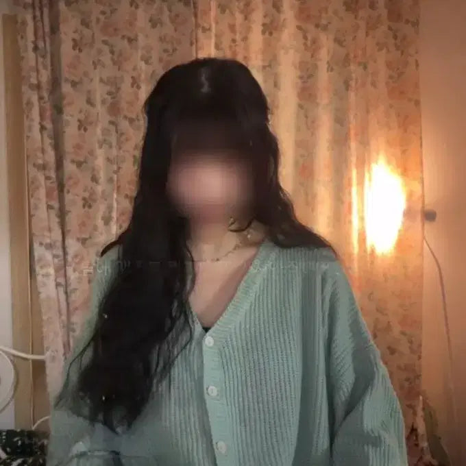 [BUNJANG] Nissi Vintage Mint Oversized Cardigan / 닛시빈티지 민트 오버핏 가디건 모리걸