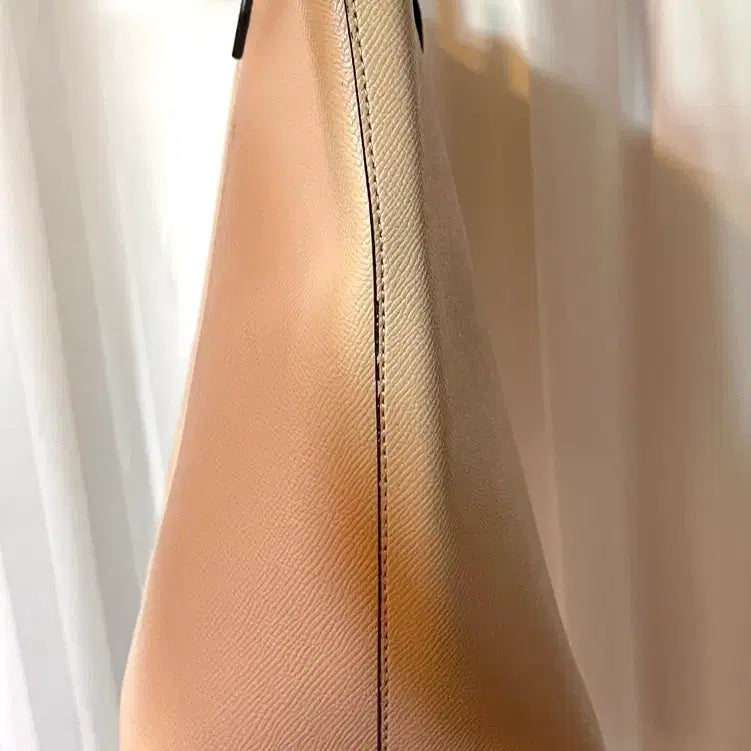 [BUNJANG] Samantha Thavasa Cowhide Tote Bag Shoulder Bag Shopper Bag / 사만사타바사 소가죽 베이지 토트백 숄더백 쇼퍼백 거의새것