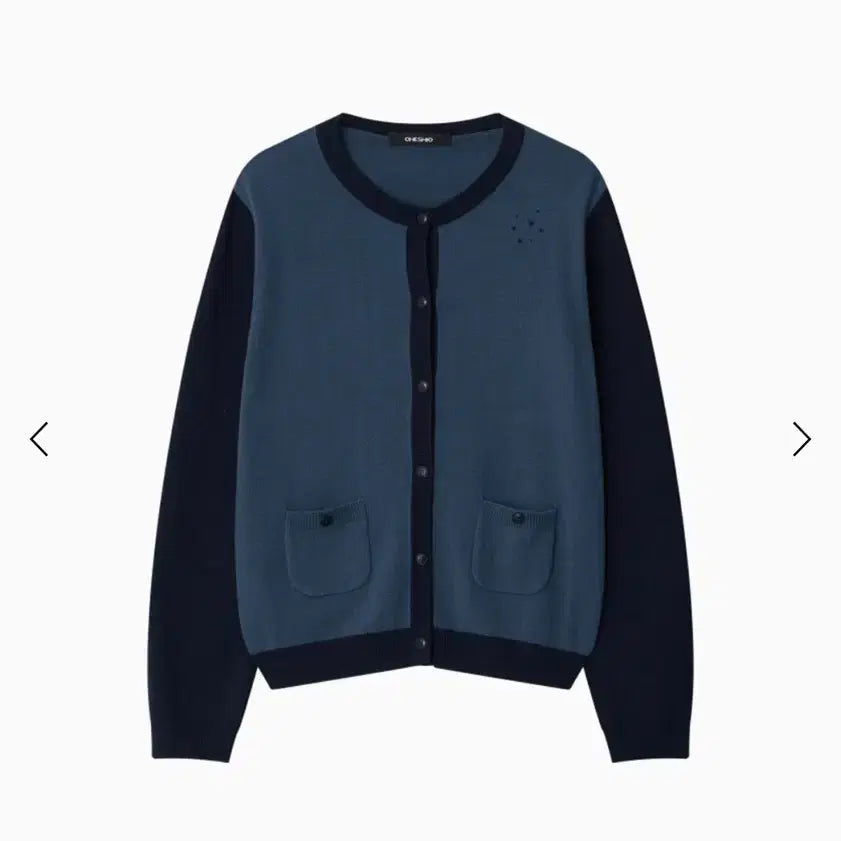 [BUNJANG] OHESHIO Two-Tone Button Cardigan / 새상품) 오헤시오 투톤 가디건 블루