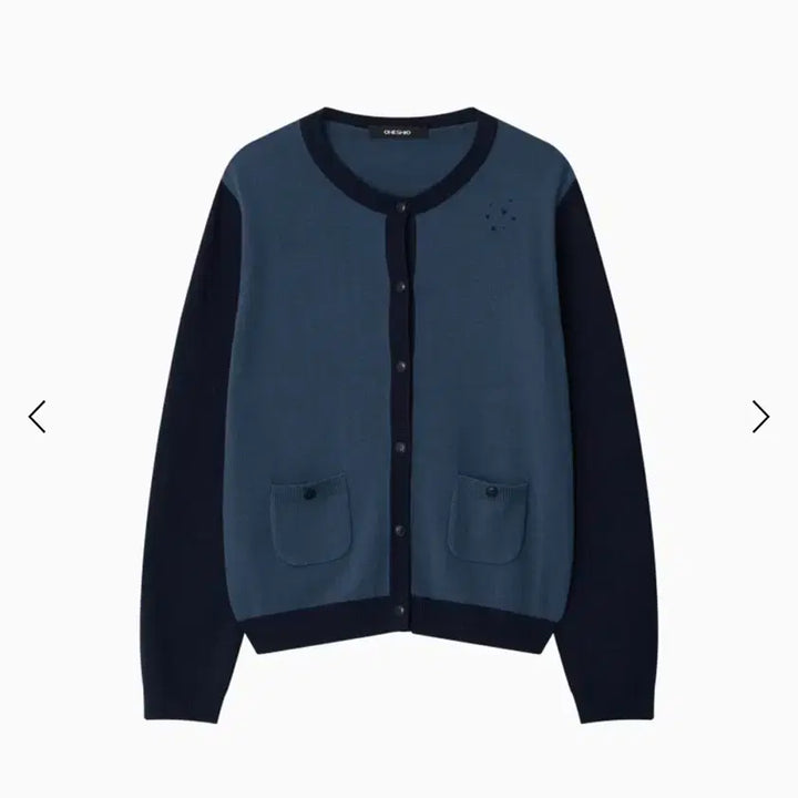 [BUNJANG] OHESHIO Two-Tone Button Cardigan / 새상품) 오헤시오 투톤 가디건 블루
