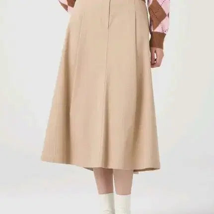 [BUNJANG] Beanpole Ladies Chino Volume Skirt Beige / 빈폴레이디스 치노 볼륨 스커트 베이지