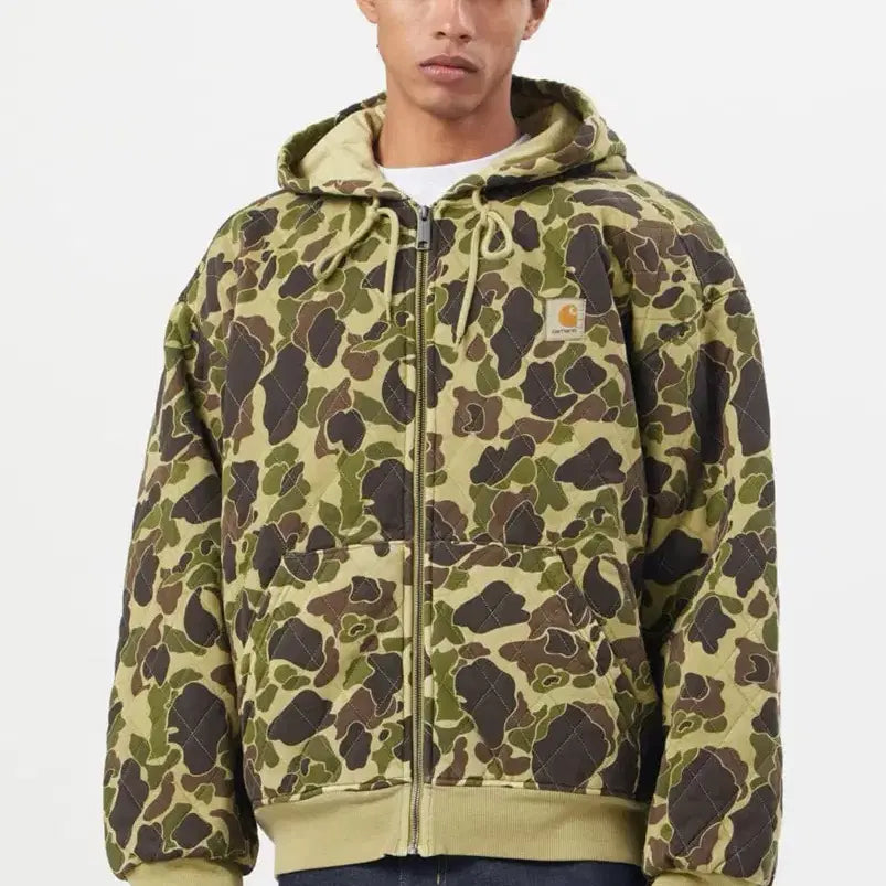 [BUNJANG] Carhartt WIP Vista Quilted Sweat Jacket Camo / 칼하트윕 비스타 퀼티드 스웻자켓 카모