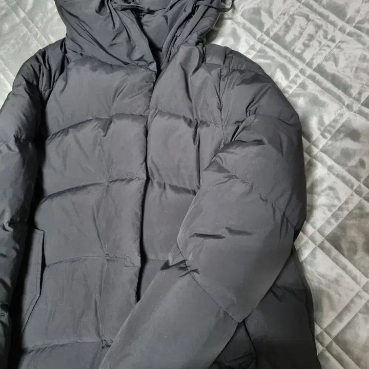 [BUNJANG] CoinCore Khaki Gray Oversized Hooded Padded Jumper / 코인코즈 카키빛그레이 오버핏 후드 패딩 점퍼