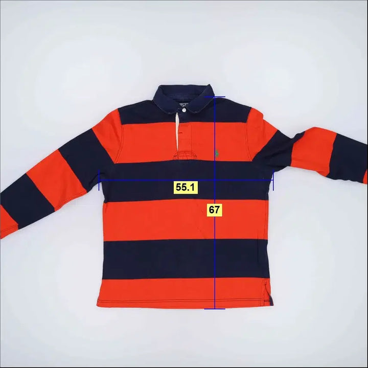 [SOLD OUT] L 폴로 스트라이프 럭비긴팔티 0305H1
