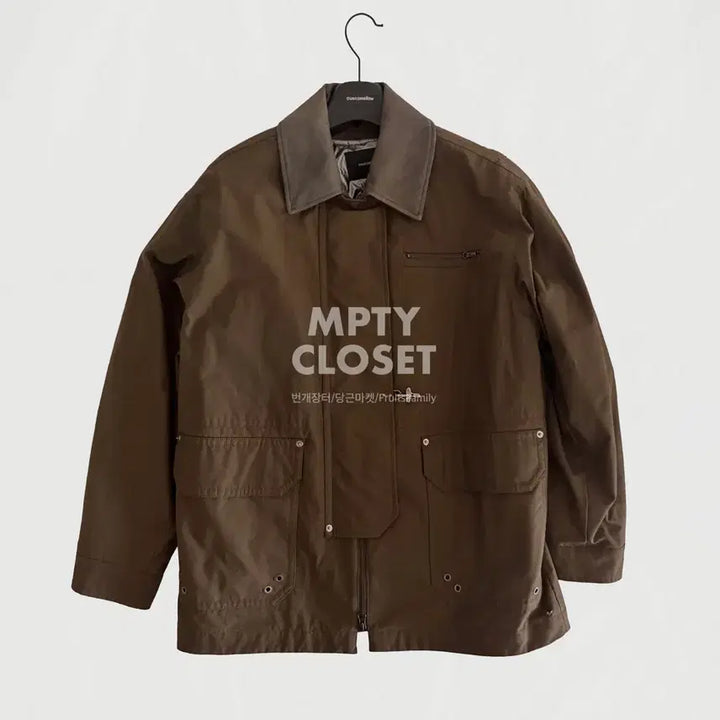 [BUNJANG] Customellow Brown Millerain Fireman Field Jacket / [M] 커스텀멜로우 브라운 밀러레인 파이어맨 필드 자켓