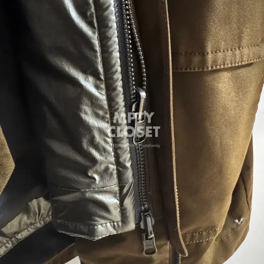 [BUNJANG] Customellow Brown Millerain Fireman Field Jacket / [M] 커스텀멜로우 브라운 밀러레인 파이어맨 필드 자켓