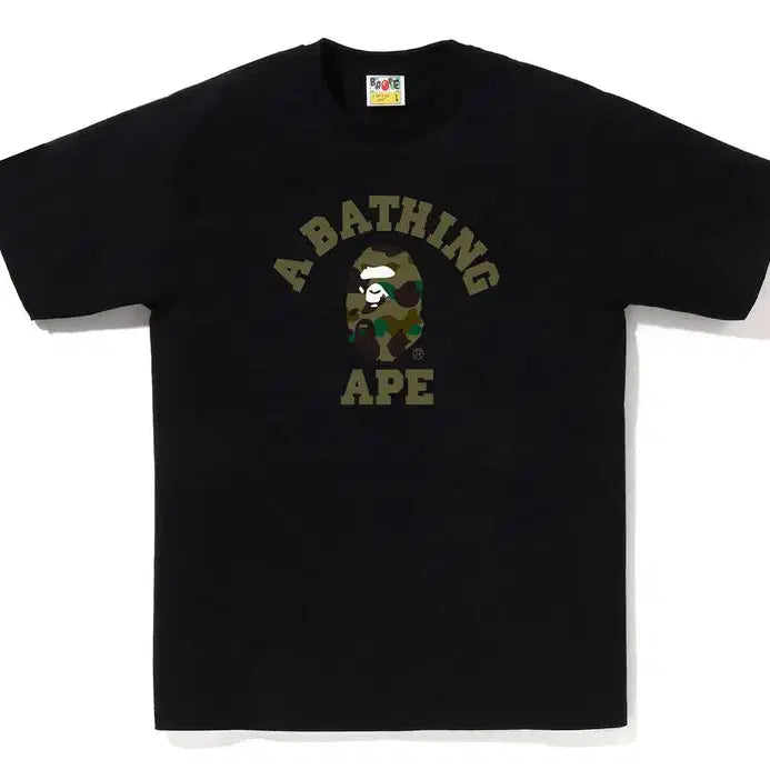 [BUNJANG] BAPE 1ST Camo College Short Sleeve T-shirt / [해외] 베이프 1ST 카모 컬리지 반팔 티셔츠 26SS