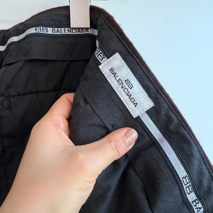 [BUNJANG] Balenciaga Wool Wide Slacks / 올드스쿨 발렌시아가 모직 브라운 핀턱 와이드 슬랙스 27