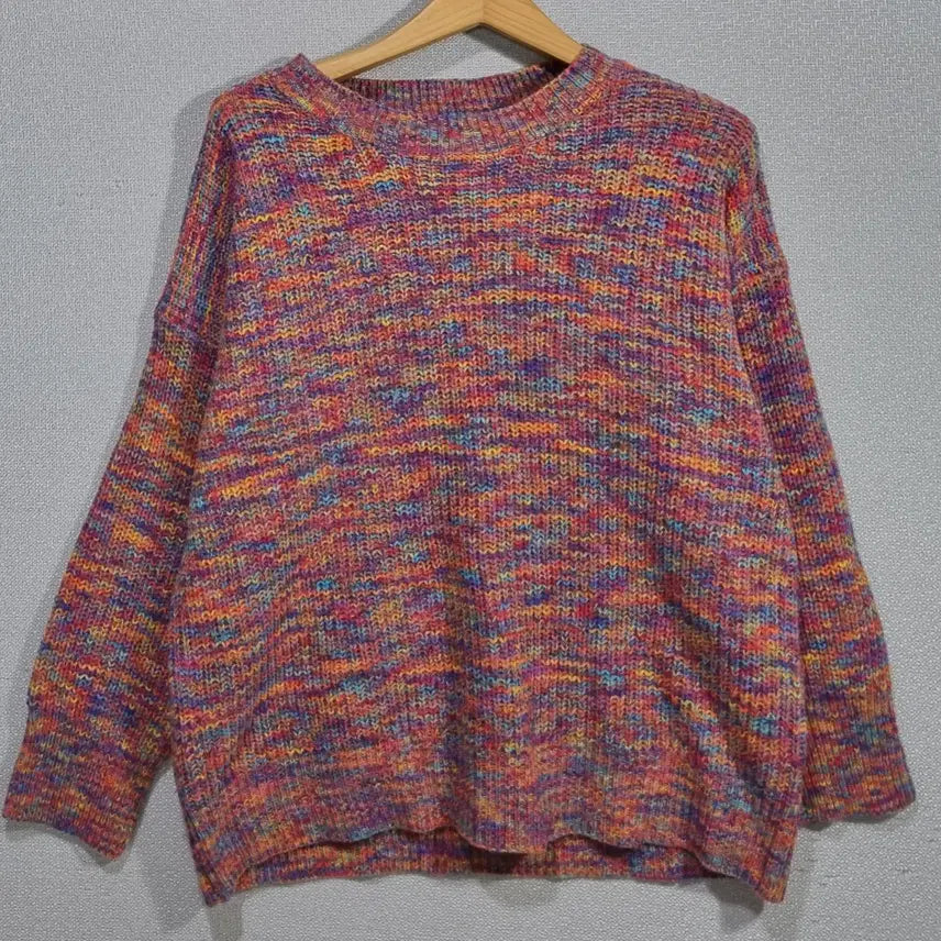 [BUNJANG] Valleygirl Oversized Multi-color Knit Sweater / 오버핏 L (77) Valleygirl 밸리걸 멀티컬러 니트