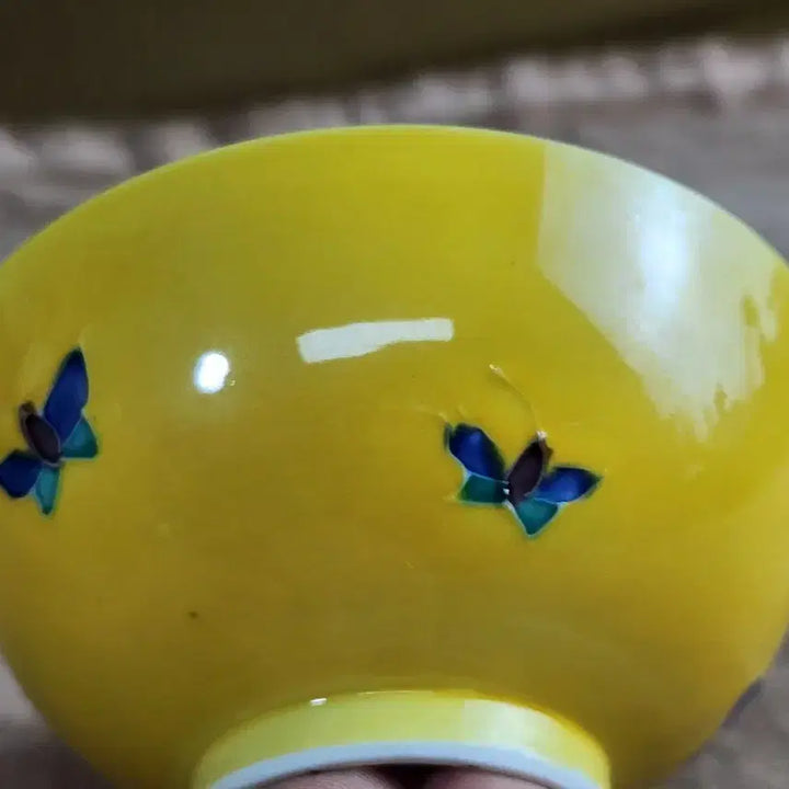 [BUNJANG] Celadon Porcelain Butterfly Pattern Tea Bowl / 법화채 나비문양 다완