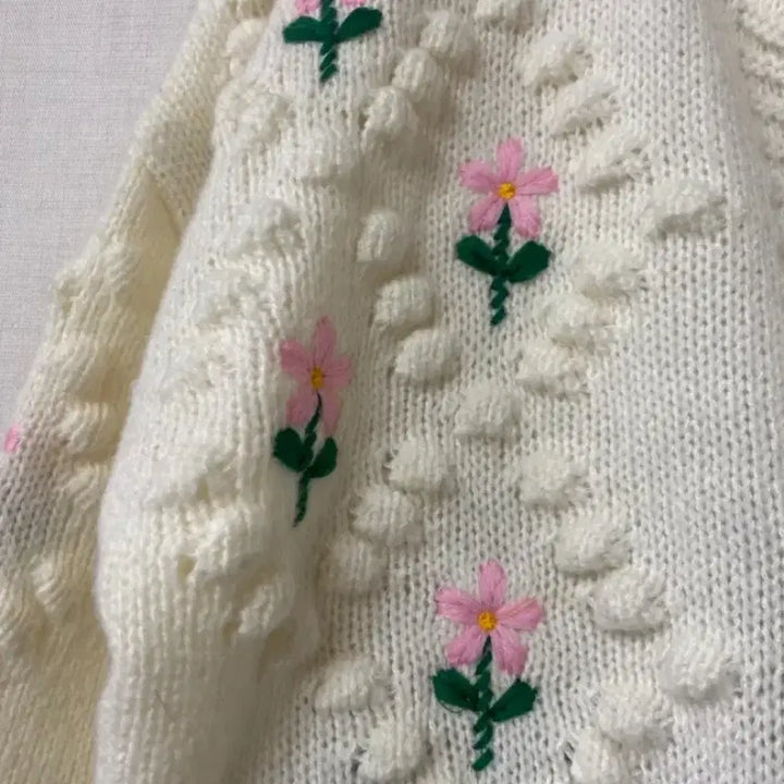 [BUNJANG] Time Maju Embroidered Flower Cardigan / 플라워자수 가디건^^ - 타임 마쥬 산드로