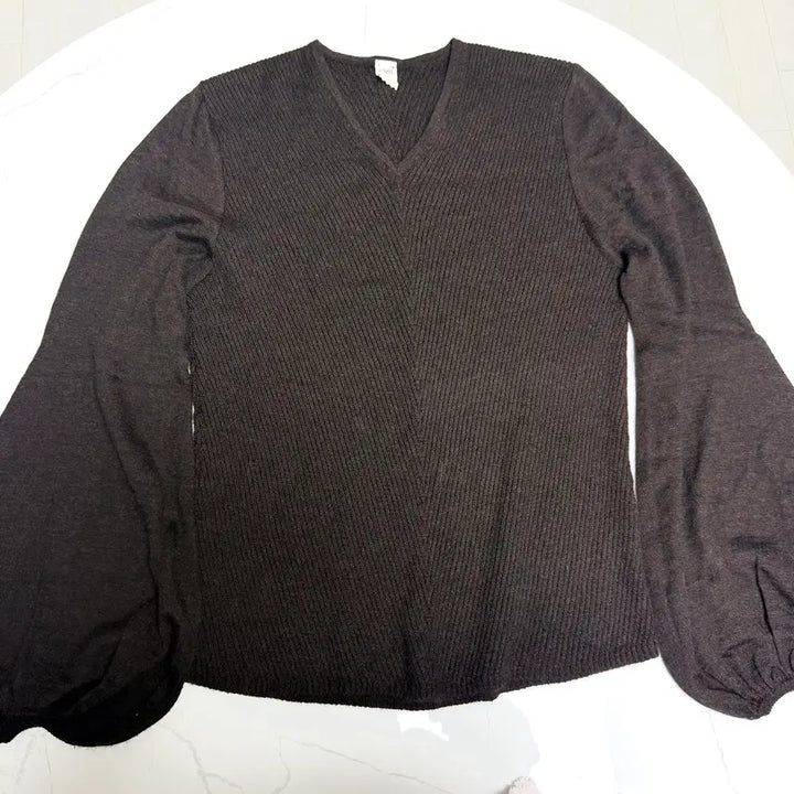 [BUNJANG] Hermès V-Neck Knit Sweater Brown / 급처 정품 에르메스 브이넥 니트 브라운
