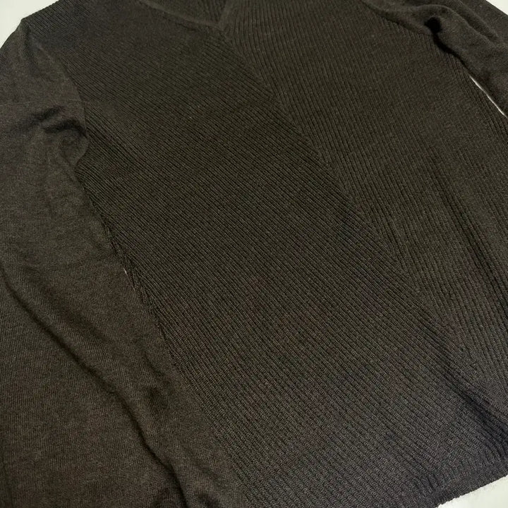 [BUNJANG] Hermès V-Neck Knit Sweater Brown / 급처 정품 에르메스 브이넥 니트 브라운
